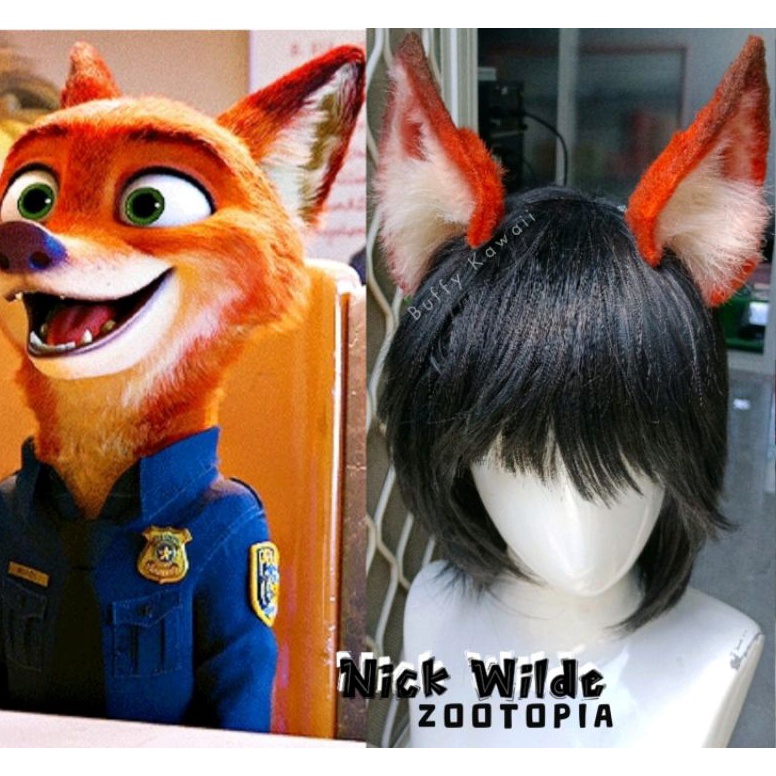 COD Bando Realistic Nick Wilde Zootopia cosplay fox halloween kitsune disney Murah