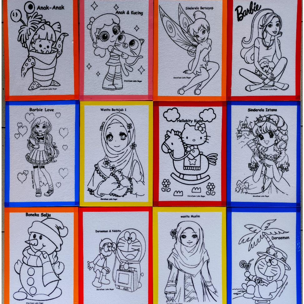 

KODE K7R2 Terbaru sterofoam lukisgrosir media mewarnai sterofoam isi 5 PCS 3x4 lukis sterofom styrofoam melukis