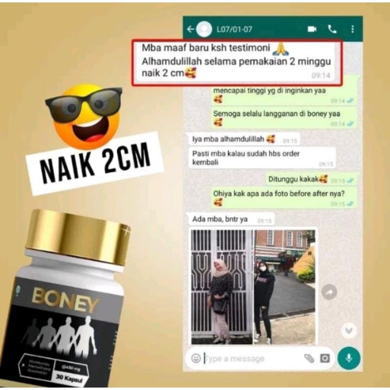 Dr O - Boney/Kapsul Peninggi Herbal/Bantu Naik 5-15 Cm