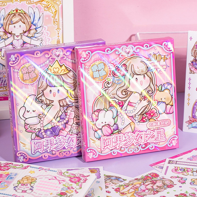 [WindHeart] Sticker box 9 lembar kertas sticker + 3 mini poster card my little dream superstar