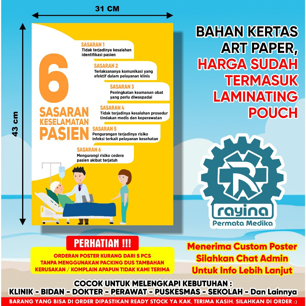 Poster 6 Sasaran Keselamatan Pasien