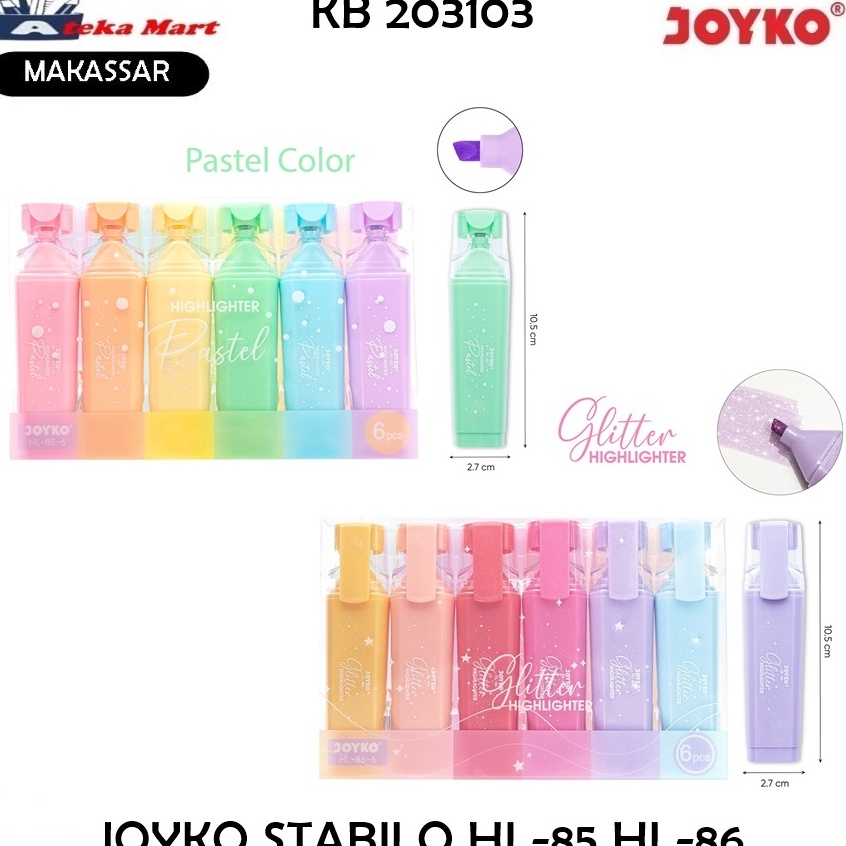 

KODE S52L SET6PCS JOYKO HIGHLIGHTER HL856 HL866 TEXTLINER
