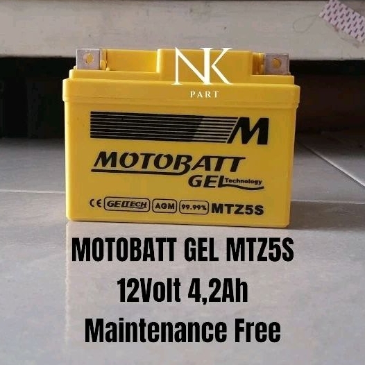 Aki Motor Gel Honda BeAT, Scoopy, Genio, Vario 110 Motobatt MTZ5S