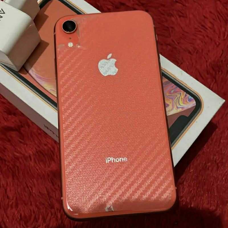 iPhone XR Coral 64GB Fullset bukan ex ibox Sinyal Aman