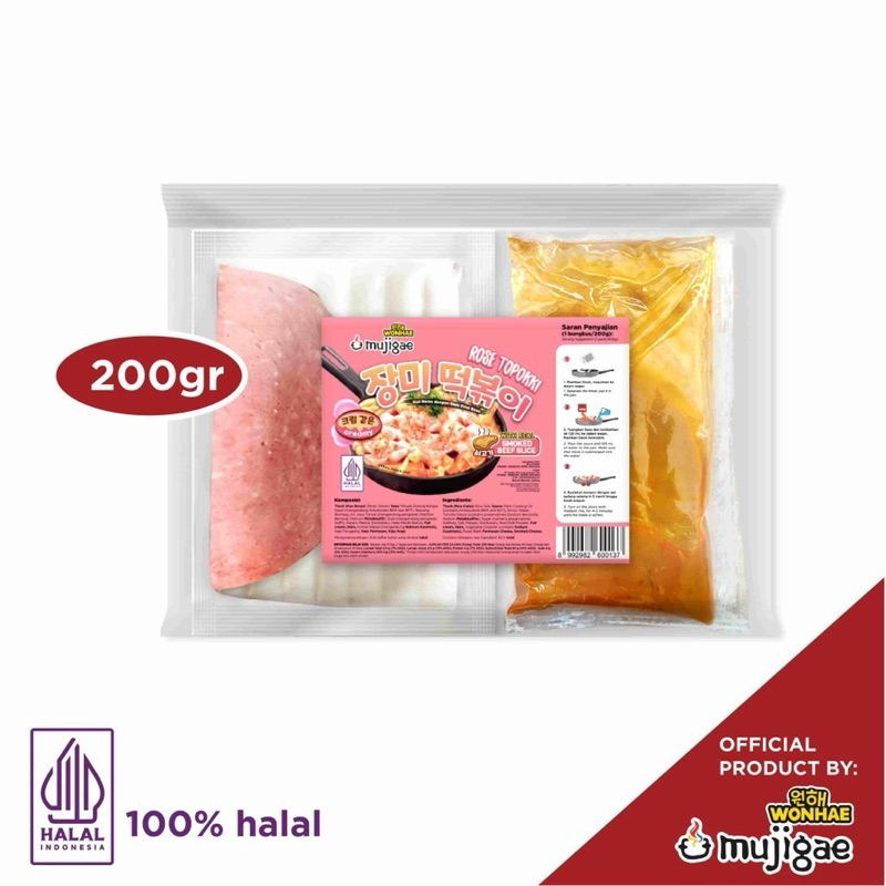

Mujigae Wonhae Rose Topokki 200 gr / Teokbokki Instan / Tokpoki / Tteokbokki / Topoki