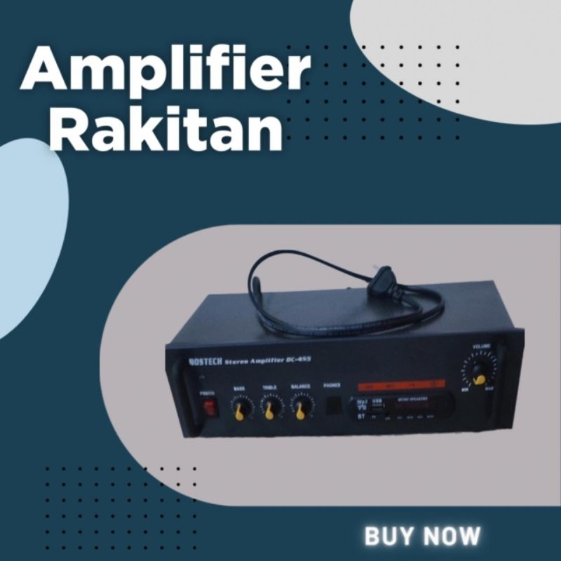 Amplifier Rakitan | Casing Bostech 400 Watt Dan 150 Watt | Support Bluetooth Dan Radio | Non Karaoke