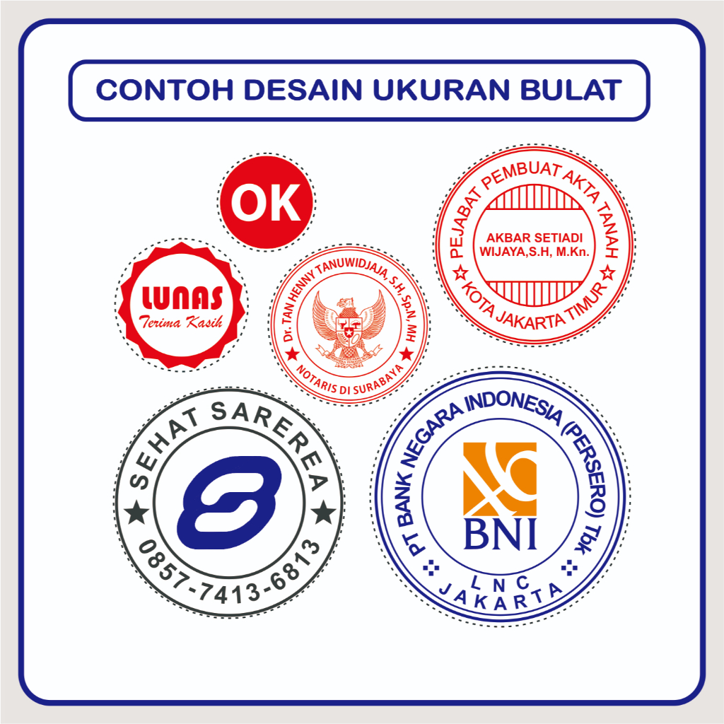 

Stempel, Stempel Otomatias, Stempel Toko, Stempel Dinas, Stempel Perusahaan Bentuk Bulat