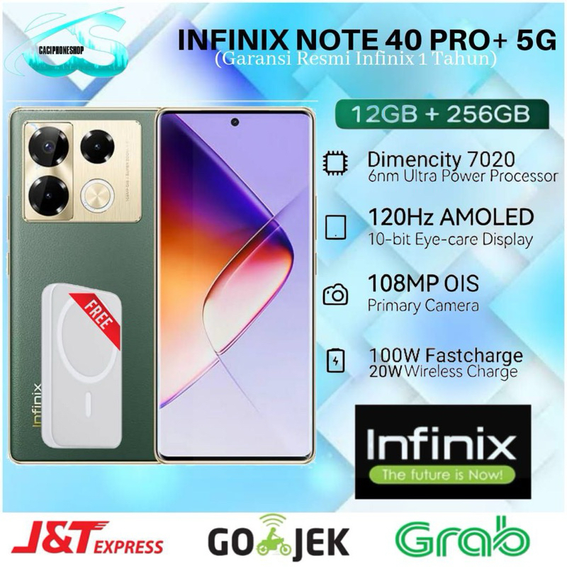 Infinix Note 40 Pro Plus + 5G Ram 12GB Memory 256GB 8/256GB 12/256GB Garansi Resmi Infinix