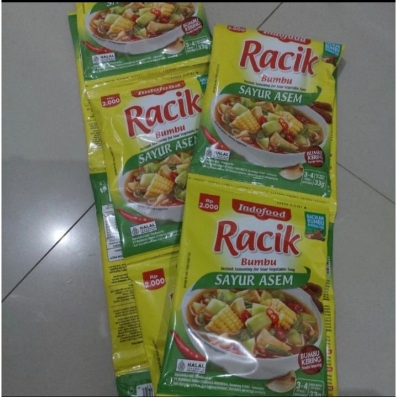 

racik sayur asem rentengan