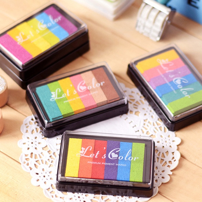 

Harga Sekarang RAINBOW 6IN1 MULTICOLOR STAMP INK PAD BANTALAN TINTA STEMPEL WARNA PELANGI