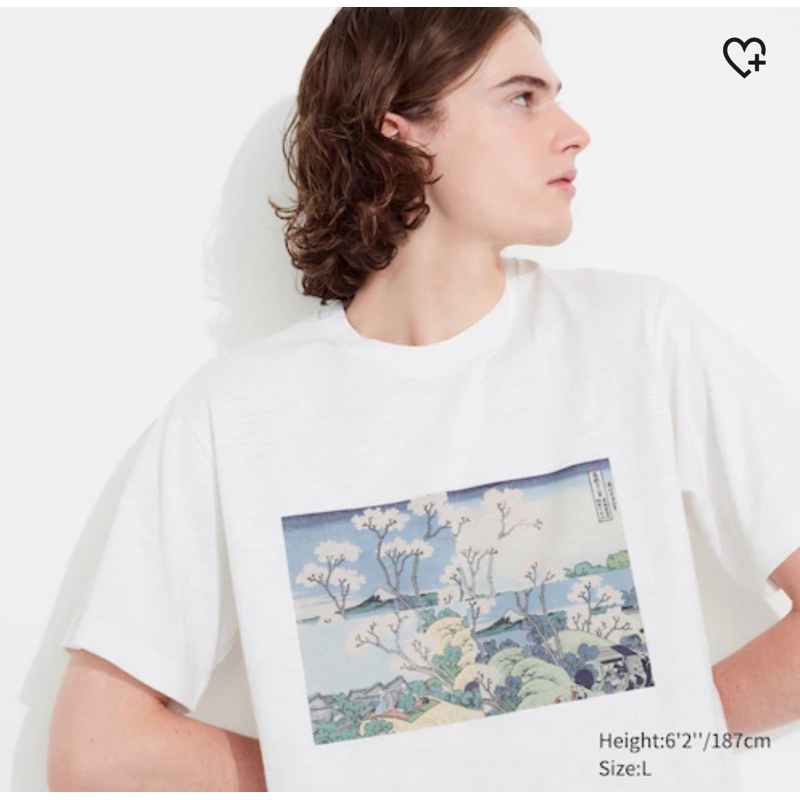 T-shirt Hokusai cowok Brand Uniqlo