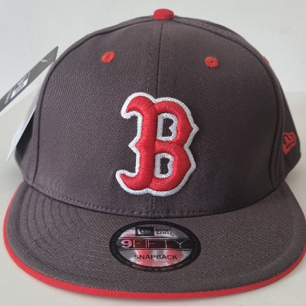 Topi Snapback Caps Boston Read Sox Logo Merah Unisex