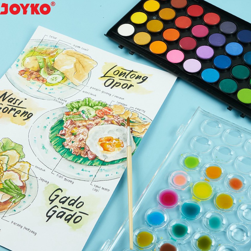

Super Premium JOYKO WATERCOLOUR SET 36 COLOURS CAT AIR JOYKO 36 WARNA SET WC336 MURAH BERKUALITAS