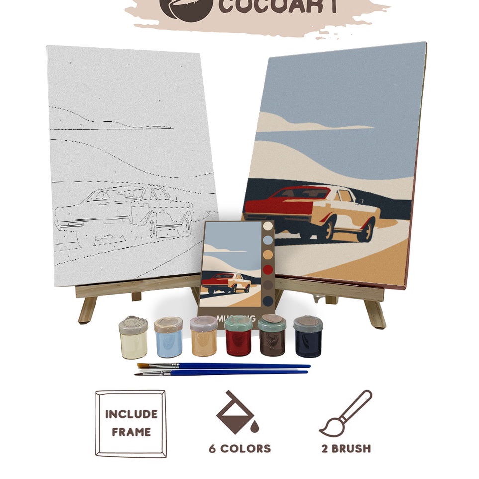 

Spesial Sale Paint By Number Kit Mobil Mustang Cocoartid I Kanvas 2 x 3 cm