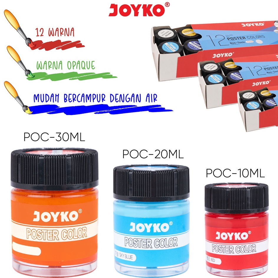 

Promo Terkini Cat Poster Poster Color Joyko POC 12 Warna