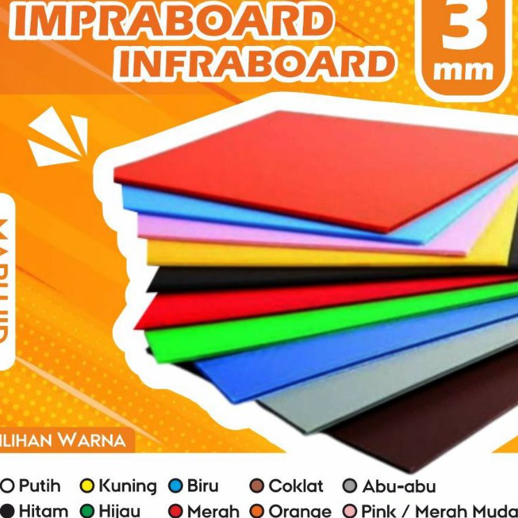 

Borong INFRABOARD IMPRABOARD 5X75cm Tebal 3mm IMPRABOARD 75x5 PP BOARD