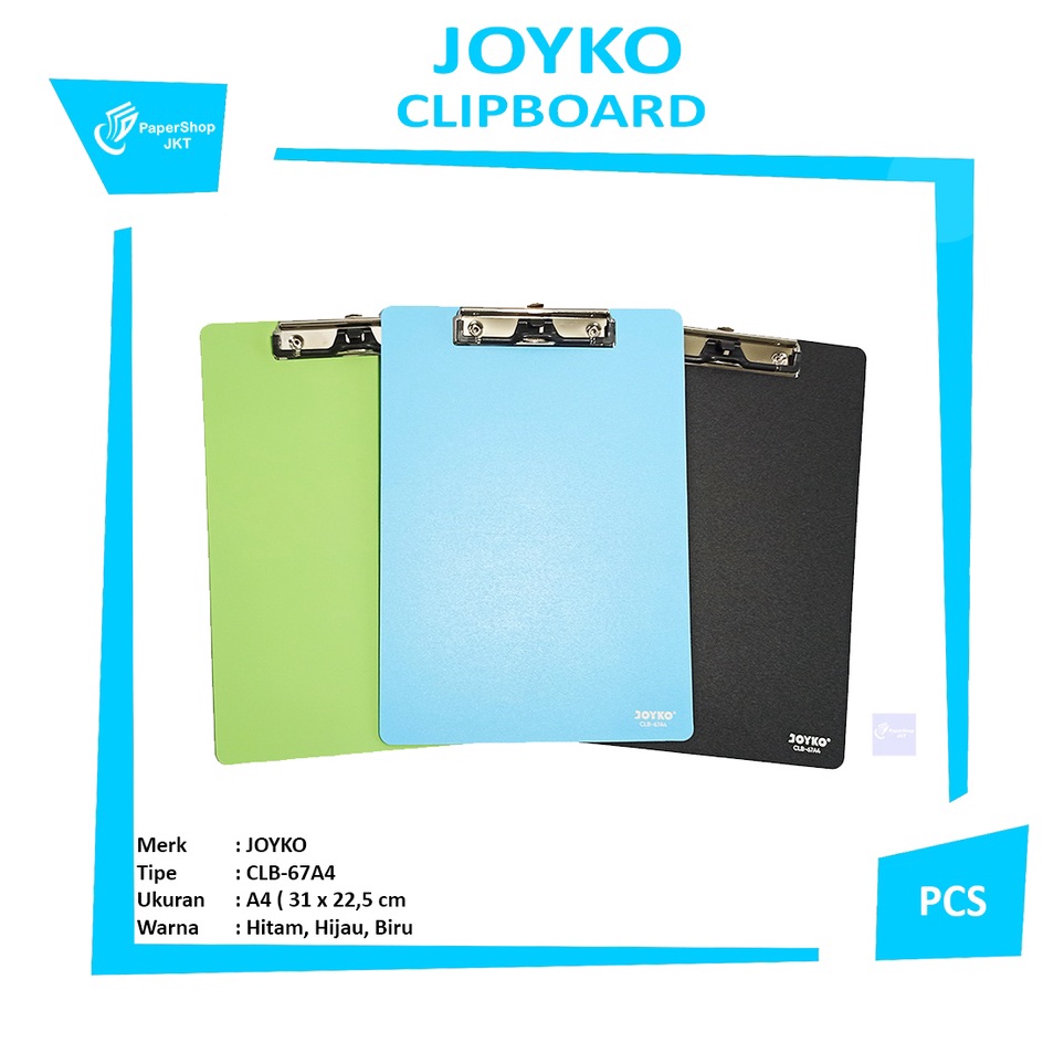

Grosir Promo JOYKO Papan Ujian Clipboard CLB67A4 Pcs