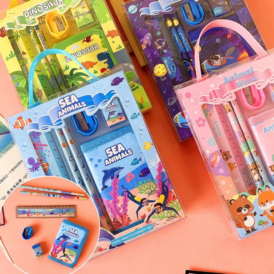 

Super Promo ELFYDO 211 Stationary Set Kotak Pensil Anak Set Stationery Alat Tulis Kotak Pensil Karakter