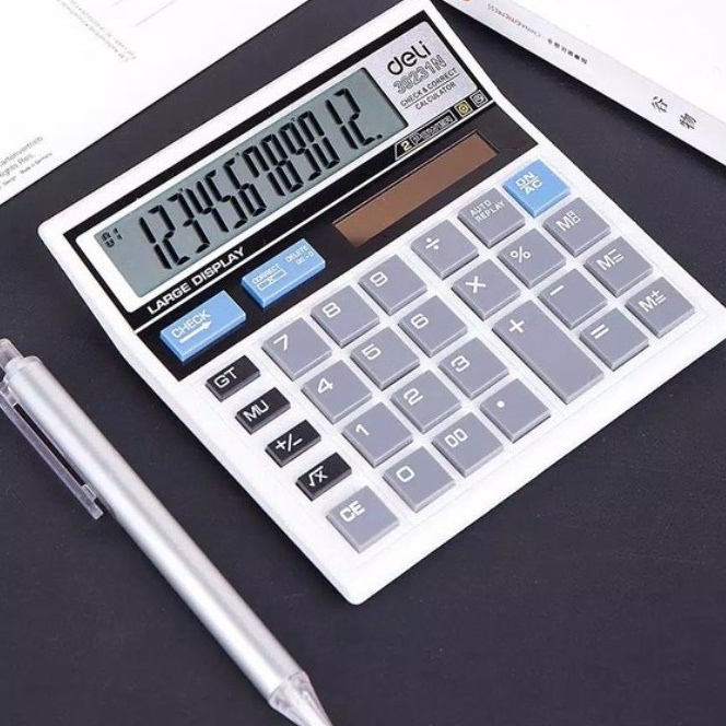 

Deli 39231 Calculator Check Correct Desktop Kalkulator Meja Office 512 ART V7O9