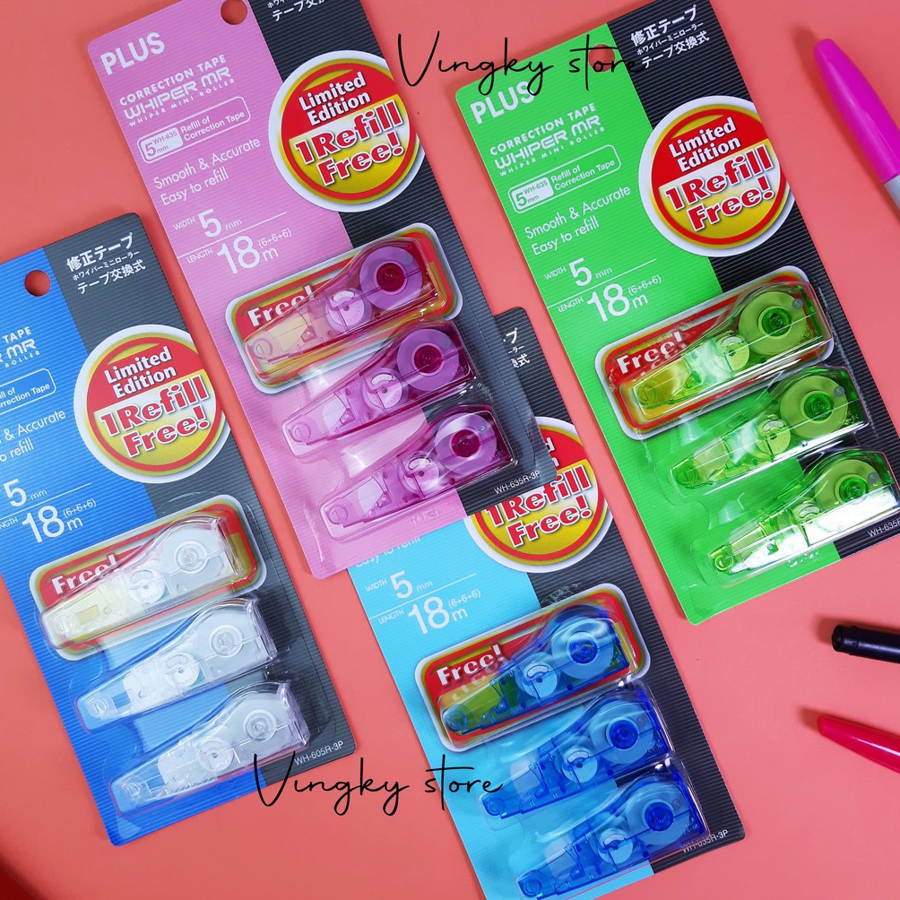 

KODE M48B Refill Correction Tape Isi Ulang Tipex Plus WH635 WH65 isi 3pc