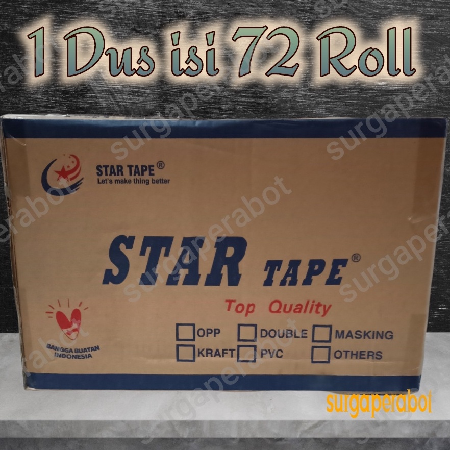 

KODE O87Y Lakban Bening Coklat 1 dus isi 72 roll 45mm x 9Yard 2 inch Murah Ekonomis 1 karton box