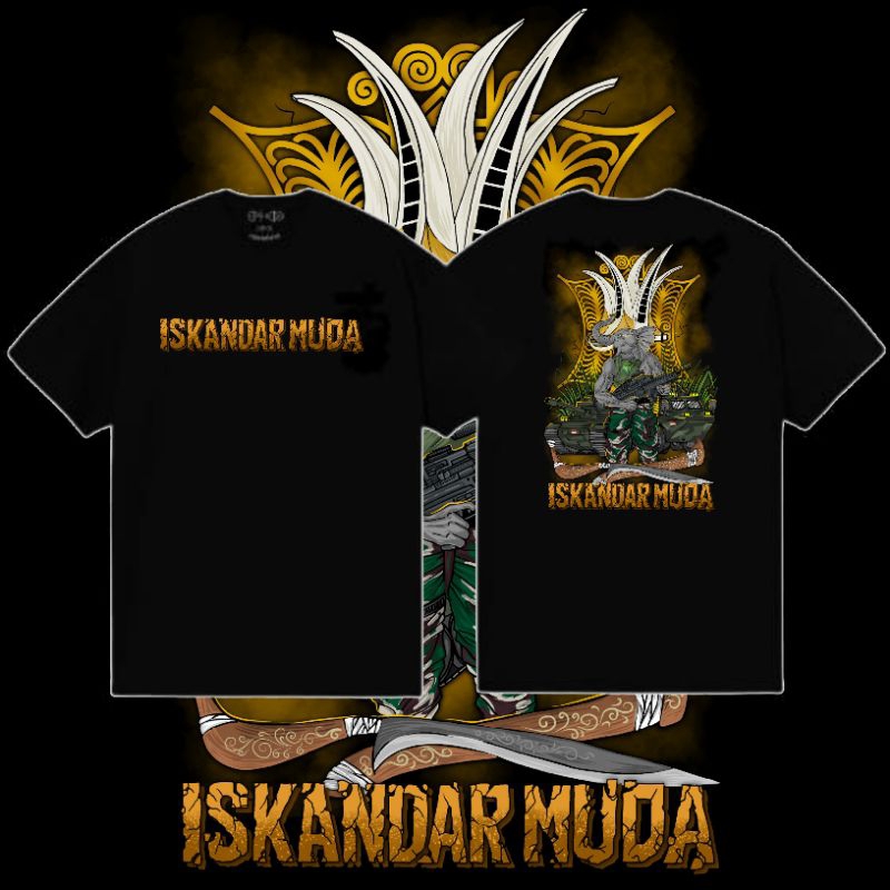 Kaos Tactical street military Kodam Iskandar Muda