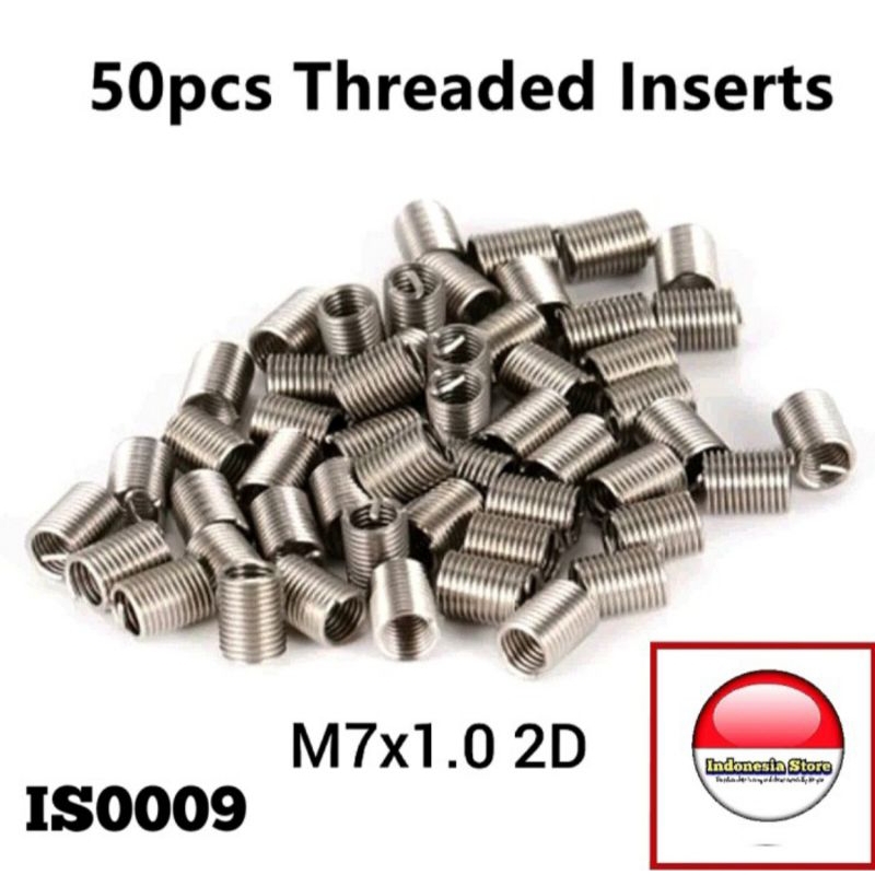 paket 50pcs recoil m7x1.0 2D helicoil recoil baut 11
