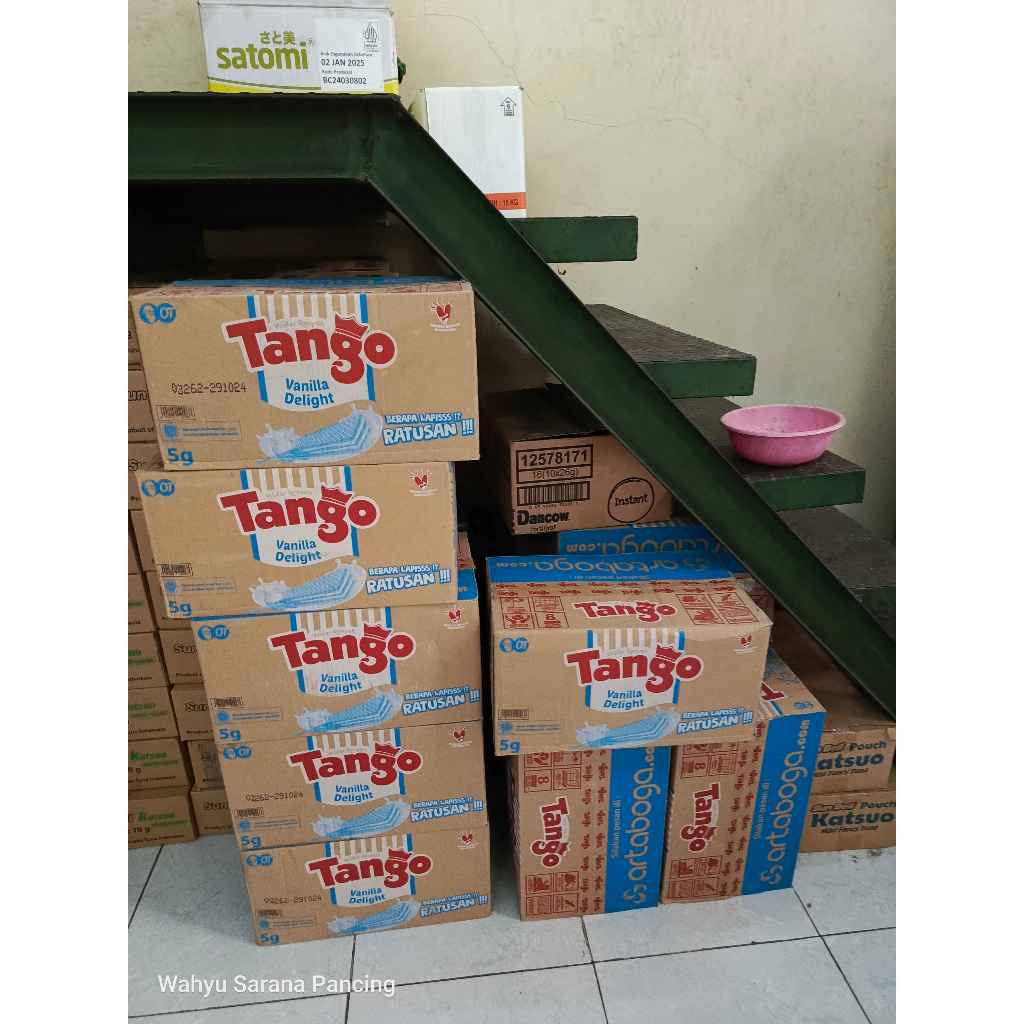 

1 DUS TANGO WAFER RASA VANILA | ISI 12 BOX @1 PACK ISI 20 PCS X 7GR