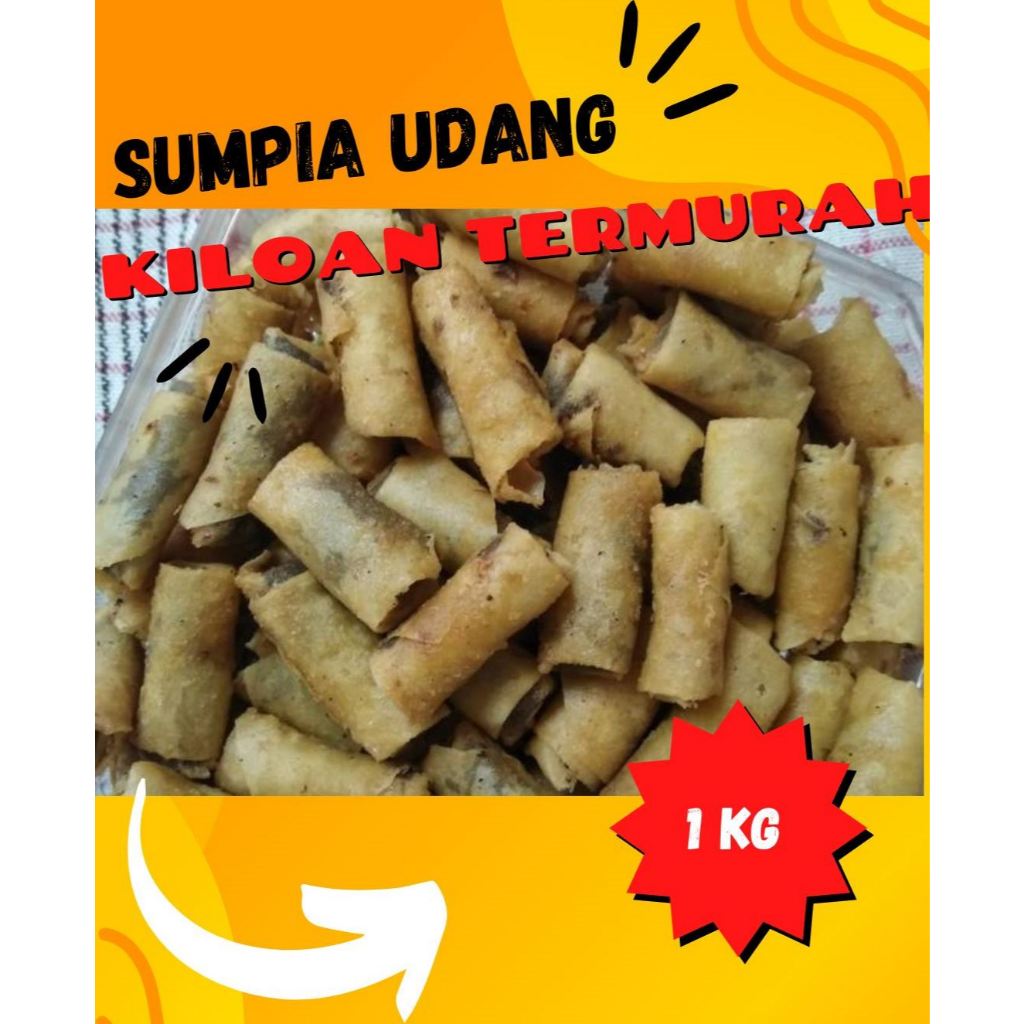 

(COD) 1kg Sumpia Isi Udang Rasa Enak Gurih mantap / Sumpia udang ebi Super