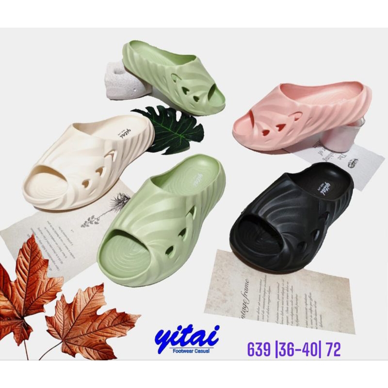 Sandal Selop Wanita Polos Simple Kekinian Fashion Terbaru Yitai 639