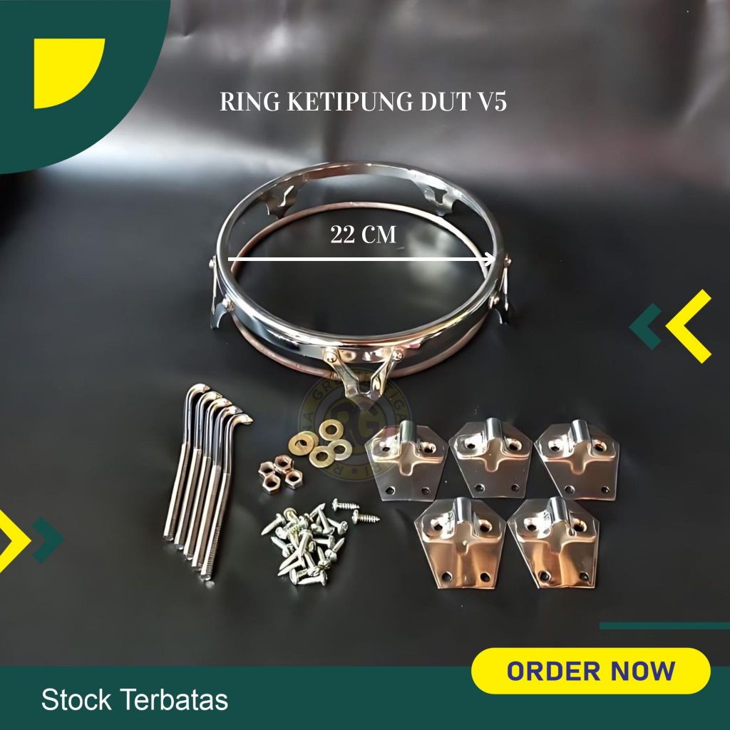 Ring Ketipung Dangdut ukuran 22 dan 21 V5 krom ring tebel baut 12