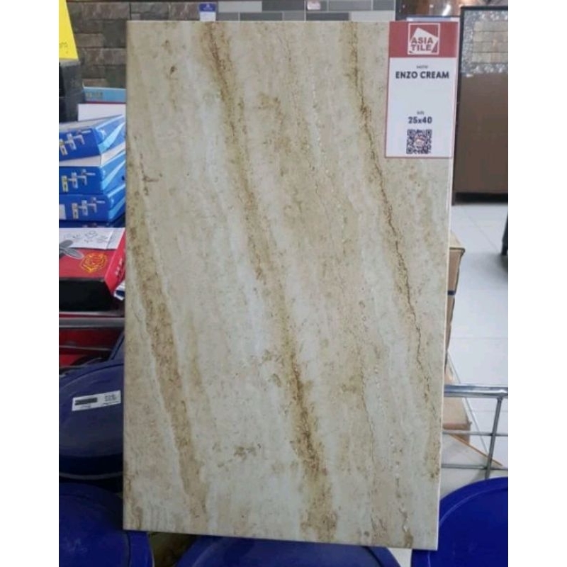 Keramik Dinding Kamar Mandi 25x40 Cream Corak