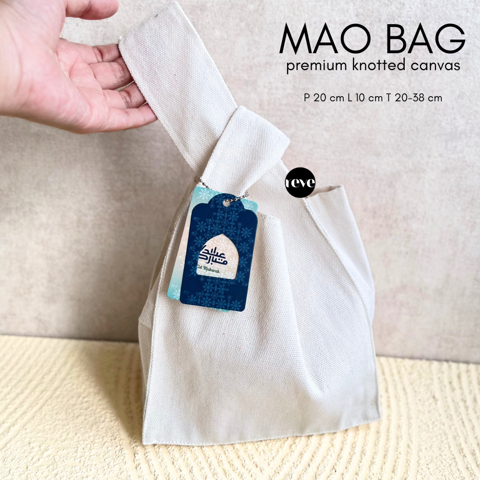 

Mao bag knotted canvas 20x10x20 tas souvenir goodie bag event hampers