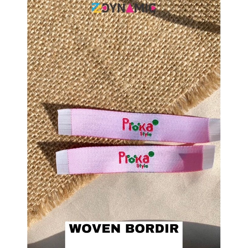 

Label woven, Label bordir, label kemeja, label jaket, label baju
