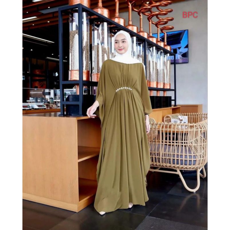 Gamis Terbaru Queene Kaftan Gamis Remaja | Gamis Pesta | Gamis Lebaran | Mewah Elegan Ld 100 105 110