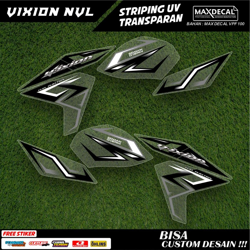 Striping Transparan Yamaha Vixion Old Stiker Setripping Motor Nvl Nva 155 Transparan Custome Decal S