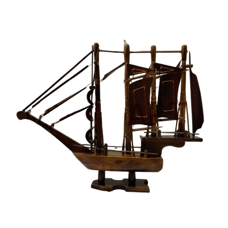 Miniatur Kapal Pinisi/Kapal Pinisi Kayu/Dekorasi Kapal Kayu