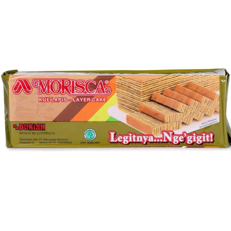 

Morisca Lapis Durian Singkong 365gr | Kue Lapis Legit