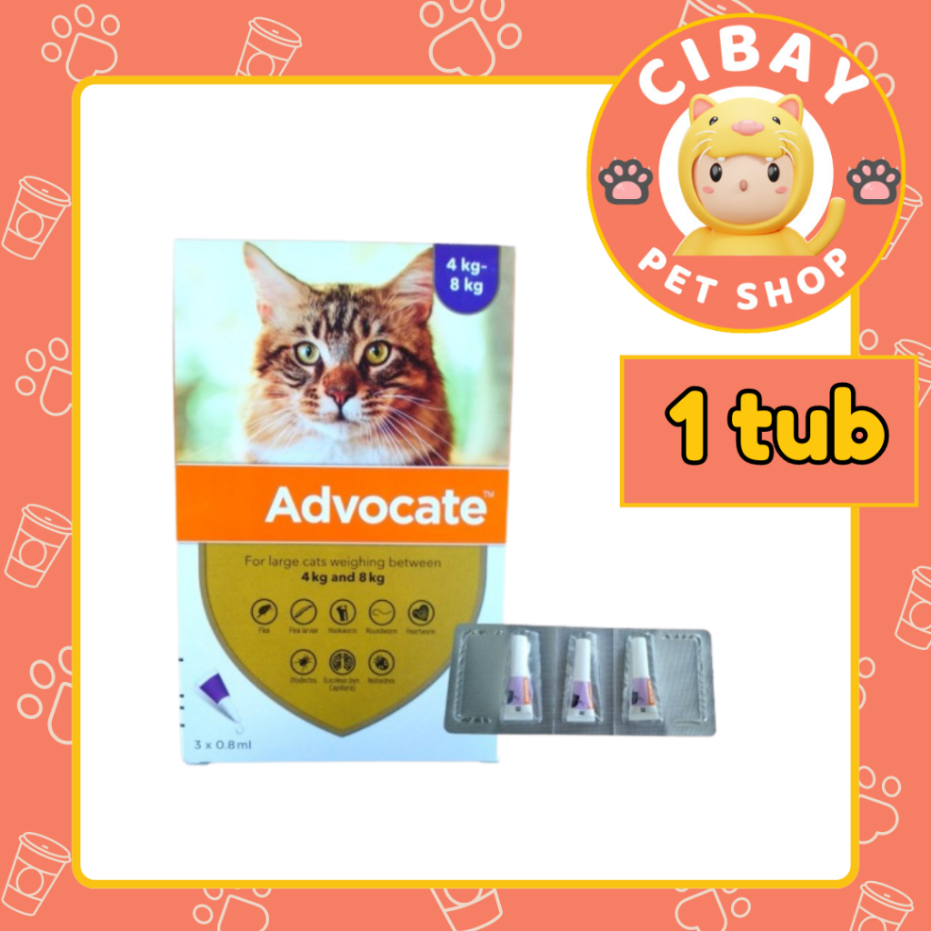 obat kutu kucing advocate 0.8ml advocate large 4 - 8kg
