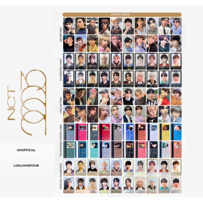 [MINIMAL 10 PCS] Album Cards PC Photocard Potocard UNOFFICIAL Premium NCT 2023 GOLDEN AGE KPOP MERCH