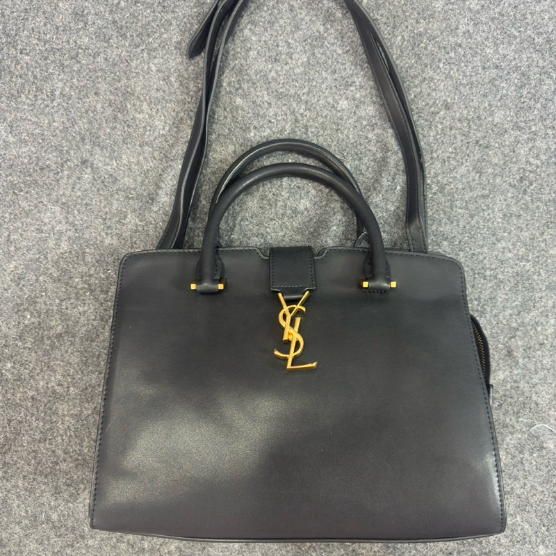 Second Bag YSL Calfskin Cabas Black