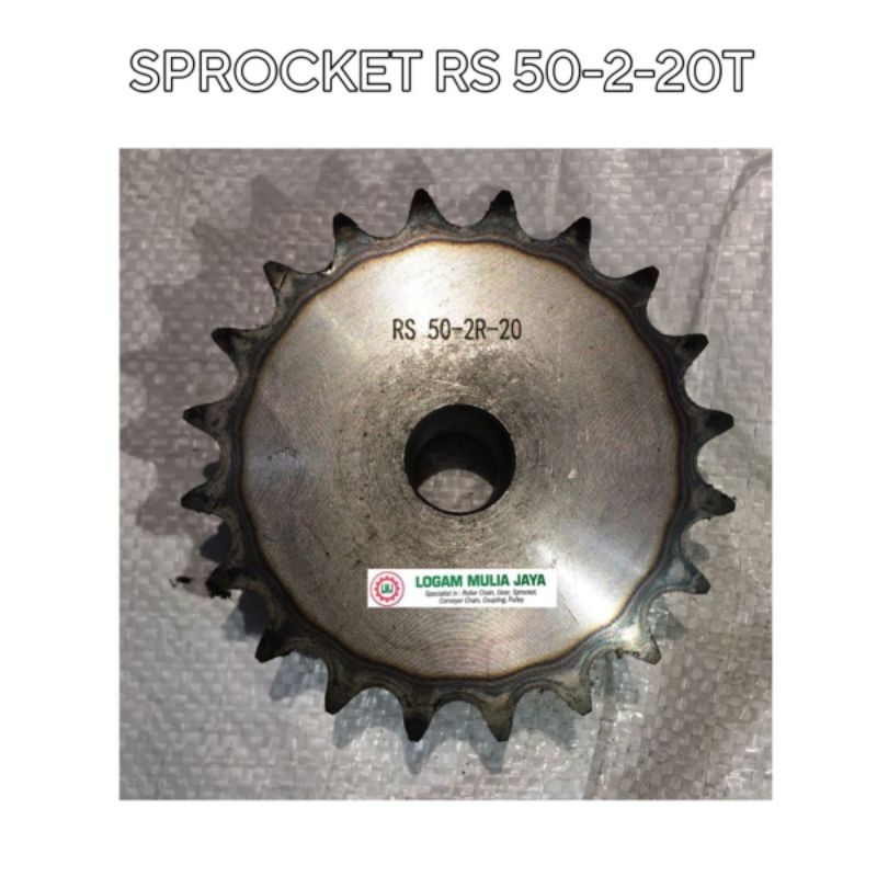 ROLLER CHAIN SPROCKET RS 50 DOUBLE GIGI 20T SPROCKET RS 50X2X20T GEAR GIR RS 50-2-20T
