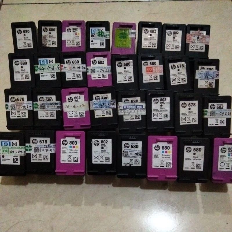 tint cartridge HP barang refilan kosongkan 680,682,802,803,678