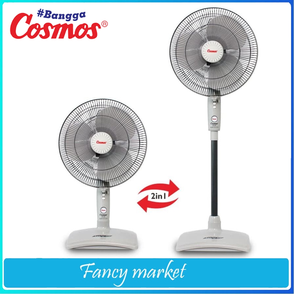 KIPAS ANGIN COSMOS BERDIRI Twino 16sn Kipas Angin Berdiri & Duduk 16inch - WARNA ABU ABU