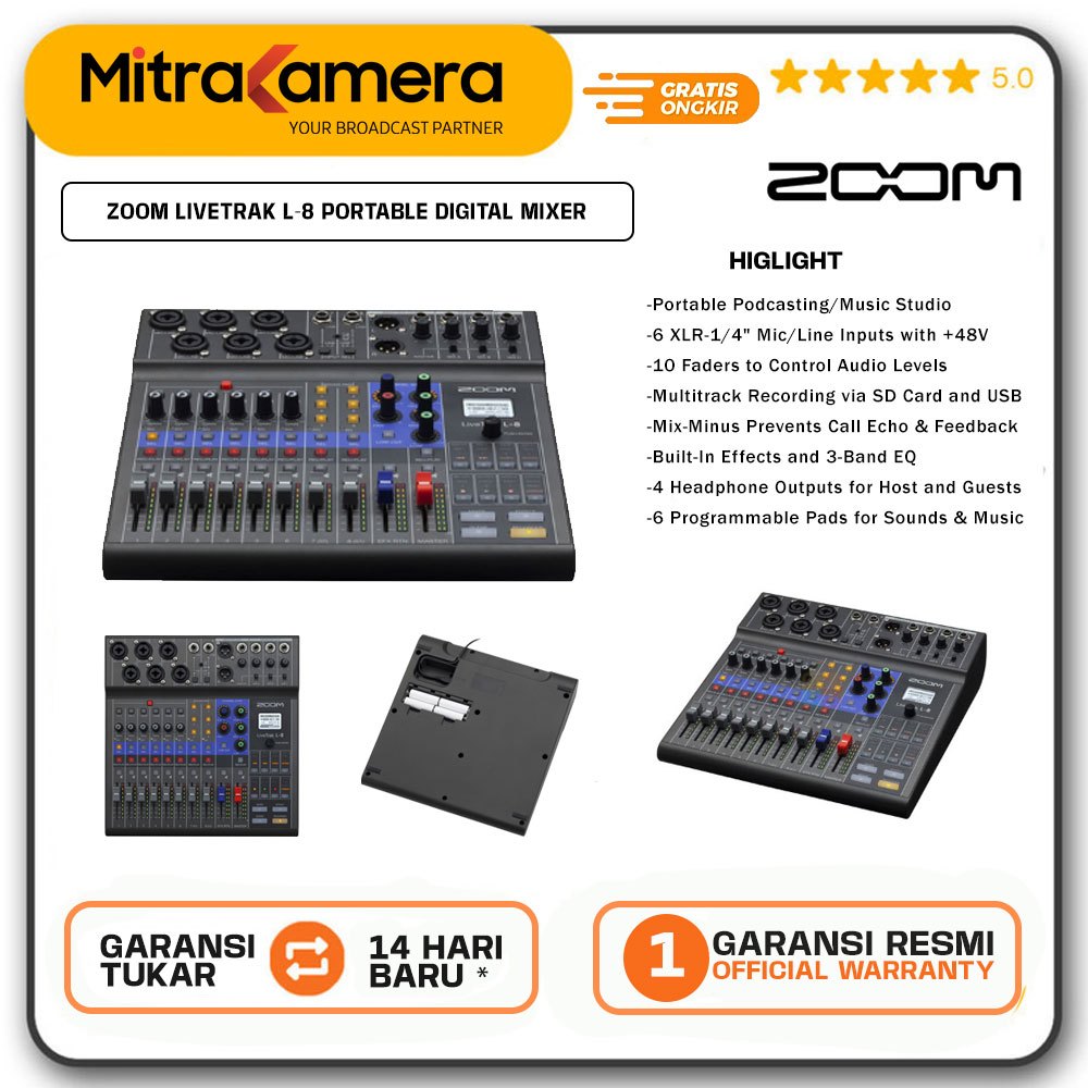 Zoom LiveTrak L-8 Digital Mixer