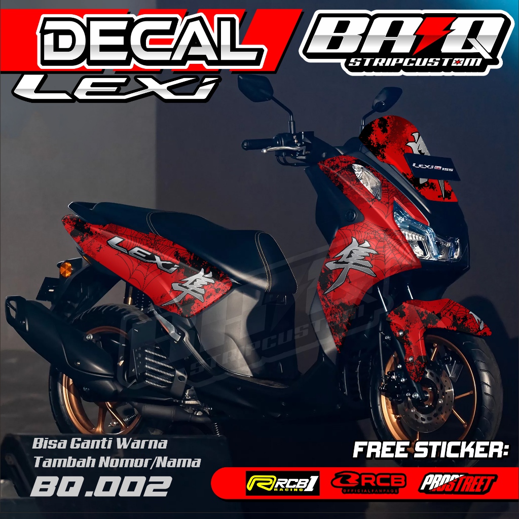 DECAL STICKER FULL BODY YAMAHA LEXI LX 155 2024 - DECAL YAMAHA LEXI LX 155 2024 MOTIF HAYABUSA