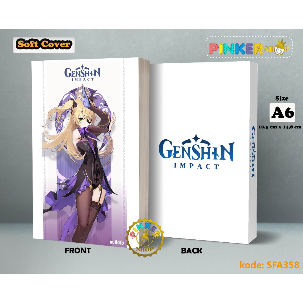 

(SFA358) Pocket Note Anime Game Genshin Impact FISCHL Buku Tulis catatan Notes Agenda Planner Jurnal