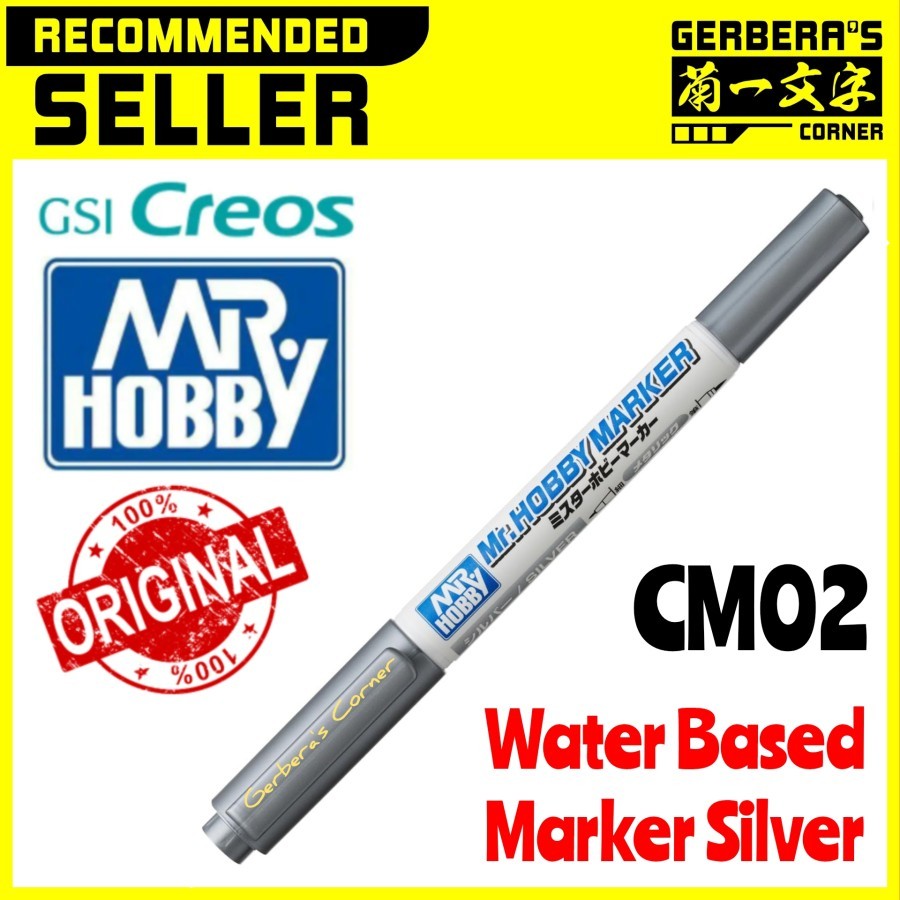 Gundam Marker Water Based Marker Silver CM02 Mr Hobby
