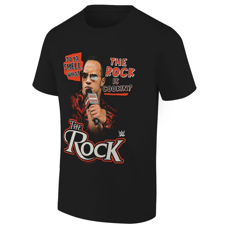 KAOS TSHIRT WWE THE ROCK DO YA SMELL WHAT THE ROCK IS COOKIN