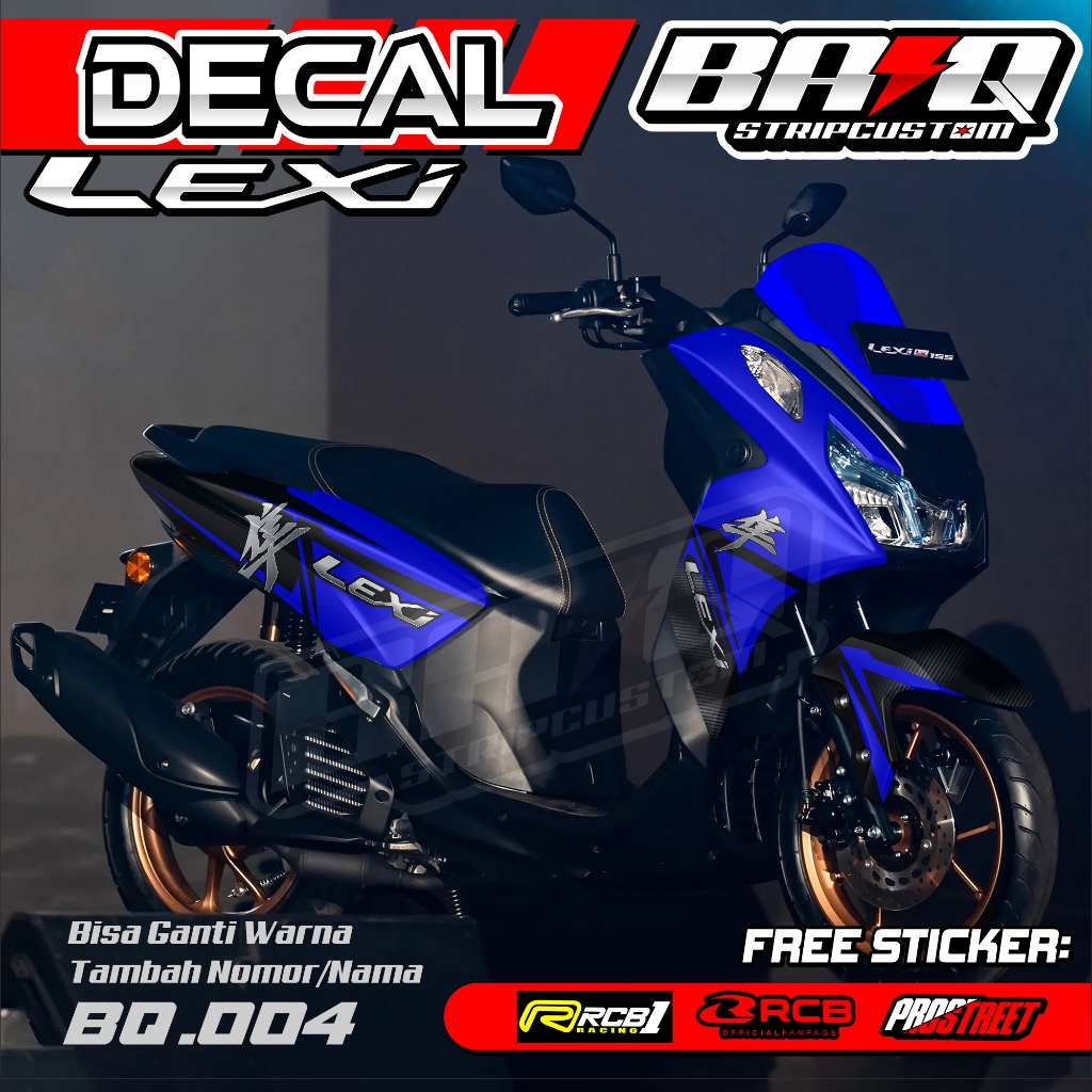 DECAL STICKER FULL BODY YAMAHA LEXI LX 155 2024 - DECAL YAMAHA LEXI LX 155 2024 MOTIF HAYABUSA